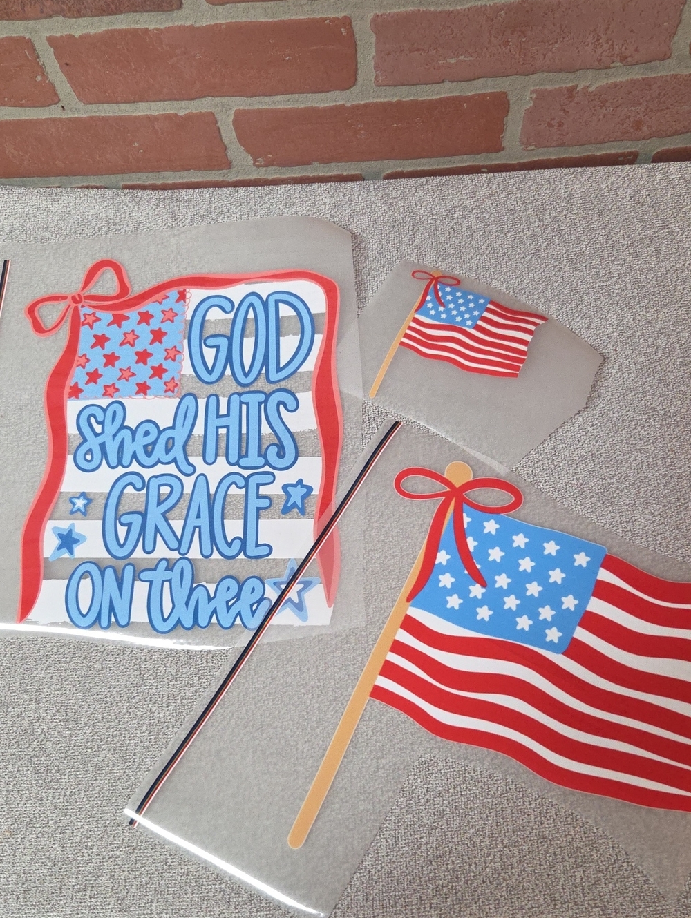 Patriotic American Flag Wall Dtfs..you Pick Size And Color Of Shirt!